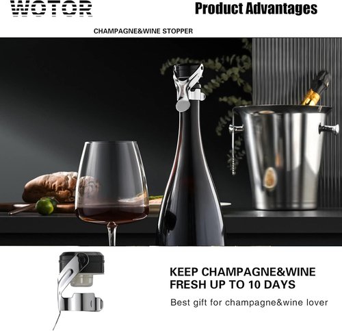 + Silver Champagne Stopper