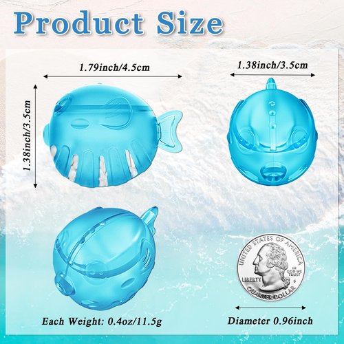 FITORCH Humidifier Cleaner, Humidifier Cleaning Fish for Humidifiers & Fish Tanks, Purifies Water, Prevents Hard Water Build Up, Eliminates White Dust Odours, 10PCS, Blue, PB-23