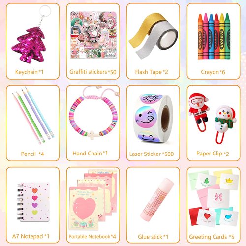 Advent Calendar 2025 for Girls - 24 Day Christmas DIY Journal Kit for Tween & Teen Girls, Stationery Set, Scrapbook & Diary Supplies Set, Journaling Art Crafts Kit, Creative Christmas Gifts
