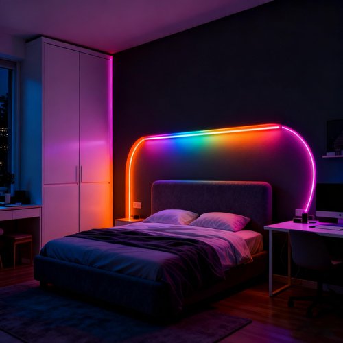 Cofiveevo Rope Lights, 16.4FT USB Powered Rope Light,LED Chasing Meteor neon Light, Suitable for in Door Game Rooms, Living Rooms, bedrooms, Wall Decoration, and Supports Music Synchronization