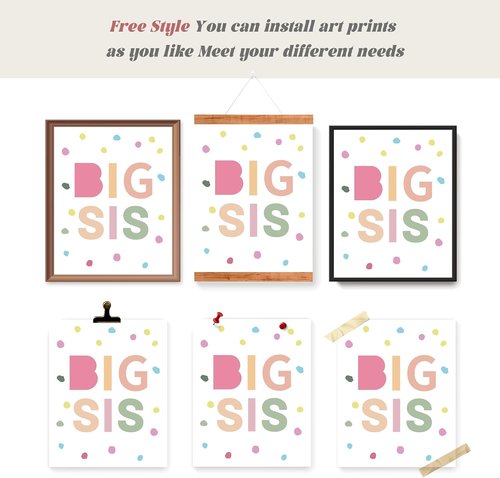 LARTSFRO Wall Art Decor - Inspirational Posters for Sisters | Set of 4 Unframed 10x8 Inch Prints