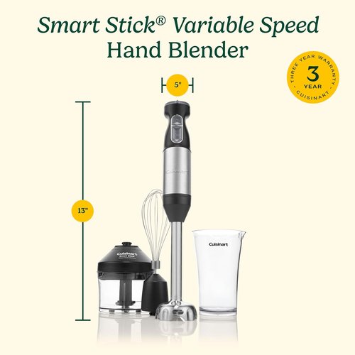 Cuisinart CSB-179 Hand Blender - Variable Speed, Stainless Steel Design for Effortless Blending