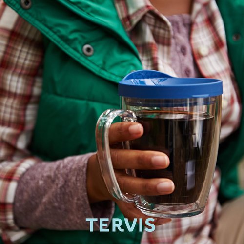 Tervis Peanuts - Woodstock Flyover Made in USA Double Walled Insulated Tumbler Travel Cup Keeps Drinks Cold & Hot, 16oz Mug with Handle, Classic