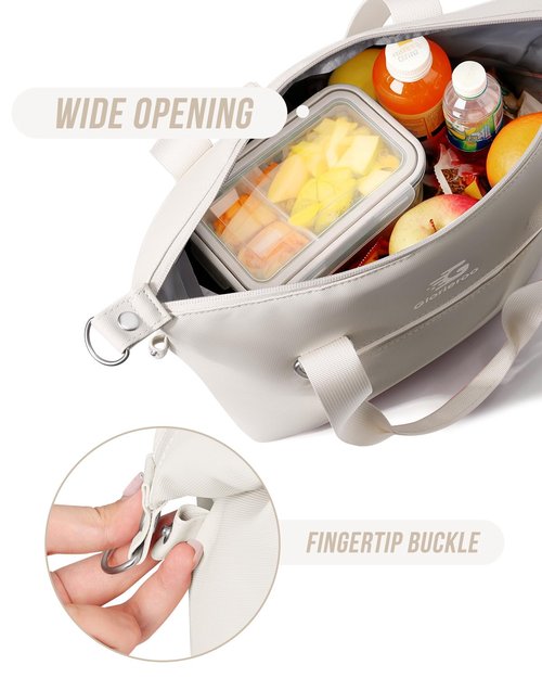 GLORIEROO Pastel Lunch Box Women | Insulated Waterproof Leakproof Lunch Bag Cooler | Adjustable Strap | BPA-Free