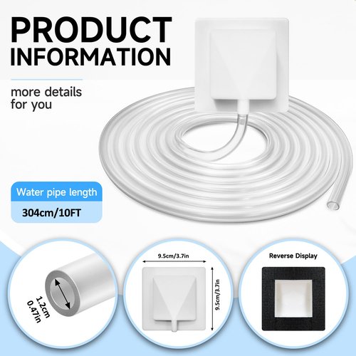 LCGAOYA 10FT Air Conditioner Drain Hose,Window Air Conditioning Drainage Kit,Portable AC Drain Hose Connector, with Transparent Pipe, Suitable for Window Air Conditioning and Mini Split Units