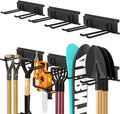 Garage Tool Organizer by [Brand Name] - Wall Mount Storage Rack with 6 Heavy-Duty Hooks | 360lbs Capacity for Broom, Rake & Snow Equipment