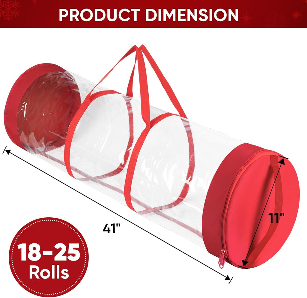 BALEINE Christmas Tree Storage Bag - 7.5FT with Wrapping Paper Organizer | Durable & Spacious