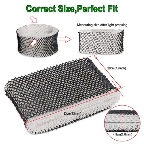 HIFROM Wick Humidifier Filter Replacement for Holmes HM3500, HM3501, HM3600, HM3608, HM3640, HM3641, HM3650, HM3655, HM3655BF, HM3656 Replace HWF75 HWF75CS HWF75PDQ-U - Filter D (8pcs)