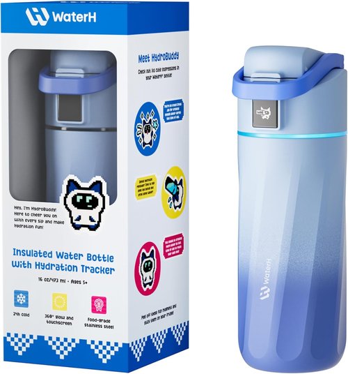 BOOST Smart Water Bottle - 16oz Kids Water Bottle with Reminder & Tracker | BPA-Free Stainless Steel