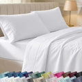 California Design Den Split King Sheet Set - 100% Soft Cotton, 400 TC, Silky Smooth Sateen, Deep Pockets - White