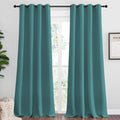 NICETOWN Sea Teal Blackout Curtains - 120-Inch Length, Thermal Insulated, 2 Panels for Large Windows