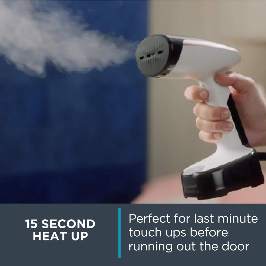 Rowenta Handheld Clothes Steamer - 15-Second Heat-Up, 4 Ounce Capacity, 1150 Watts | Portable Travel Essential, White