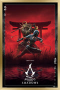 Assassin's Creed: Shadows - Key Art Wall Poster, 34L" x 22.4W", Gold Framed Version