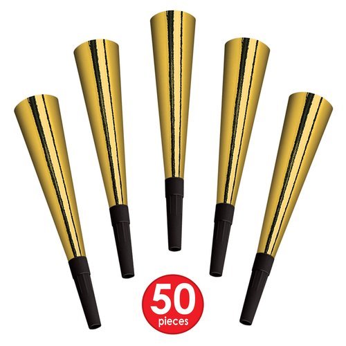 Beistle Gold New Year Star Assorted Party Kit for 50