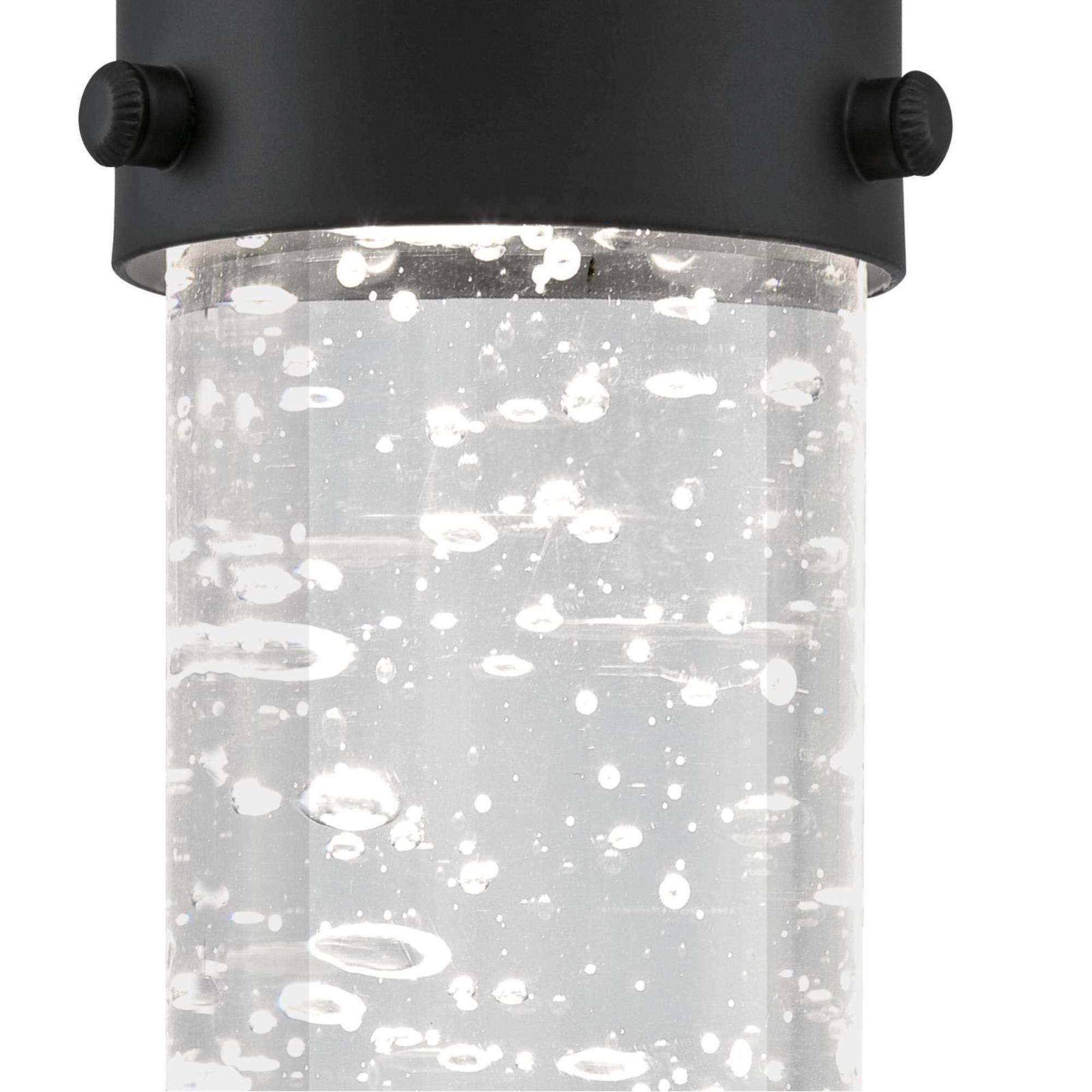 Westinghouse 6372300, Matte Black Finish with Bubble Glass Cava One-Light LED Indoor Mini Pendant, one size