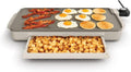 Bella Electric Griddle - 10" x 20" with Warming Tray & Nonstick Coating | 1500 Watt, Oatmilk Color