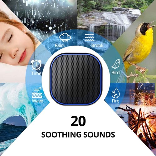 Magicteam White Noise Machine - 20 Soothing Sounds, Memory Function & 32 Volume Levels | AC/USB Powered