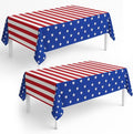 American Flag Tablecloths by [Brand Name] - 54" x 108" Disposable Patriotic Party Decor | 2-Pack