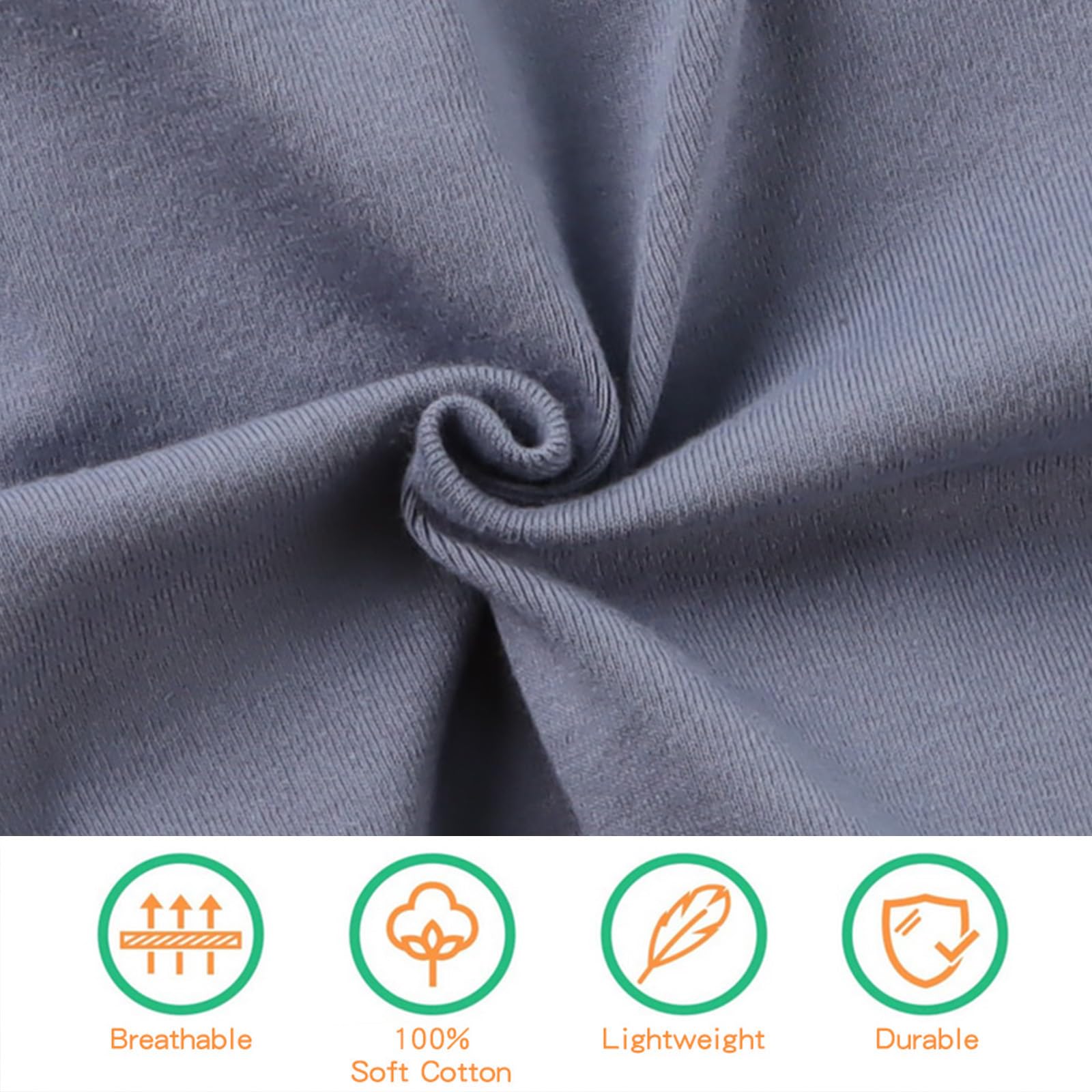 PESAAT Cotton Baby Swaddle Hat Set Newborn Infant Hats Receiving Blankets for Baby Boys Girls (0-6 Months, Haze Blue)
