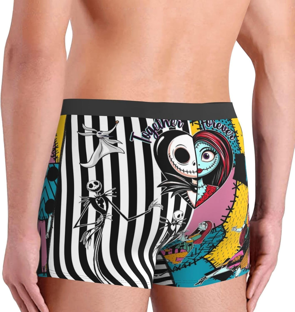 Skiennix Nightmare Christmas Men's Underwear - Breathable Stretch Briefs | Novelty Print Design