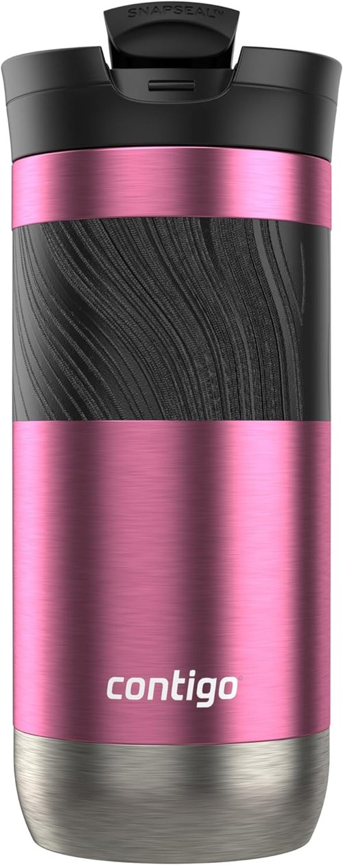 Contigo Byron 2.0 Travel Mug - 16 oz Insulated Design in Azalea for On-the-Go Convenience