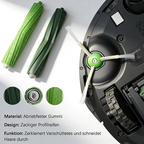 26 Replacement Parts for iRobot Roomba i7 i7+ i3 i3+ i4 i4+ i5 i5+ i6 i6+ i8 i8+ E5 E6 E7 Robot Vacuum Accessories, 2 Rubber Roller 8 Filters 8 Side Brushes 8 Vacuum Bags（NOT Fit the Combo J7+）
