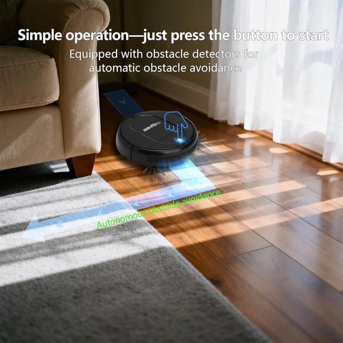 3-in-1 Robot Vacuum and Mop for Pet Hair | Powerful 4500Pa Suction, Tangle-Free, 120 Min Runtime, Ultra-Thin & Quiet, Smart Mapping, Ideal for Hard Floors & Large Homes (Black)