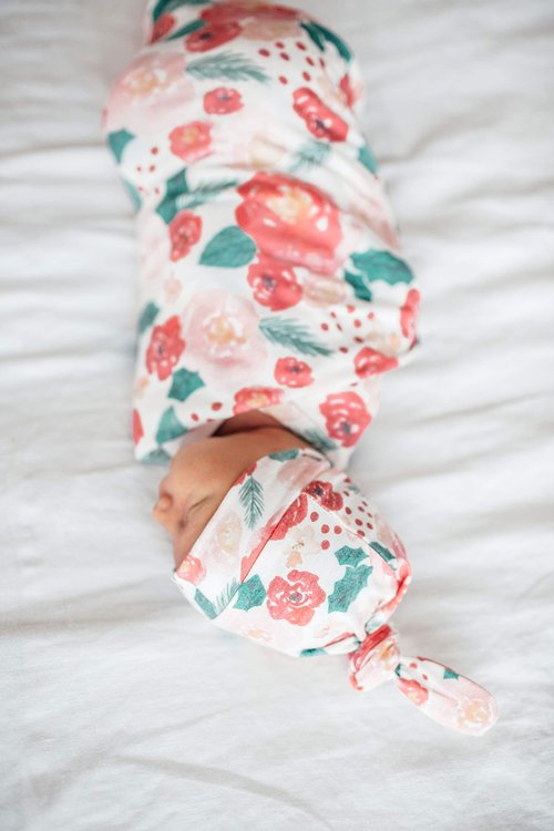 Copper Pearl Large Premium Knit Baby Swaddle Receiving Blanket Holly