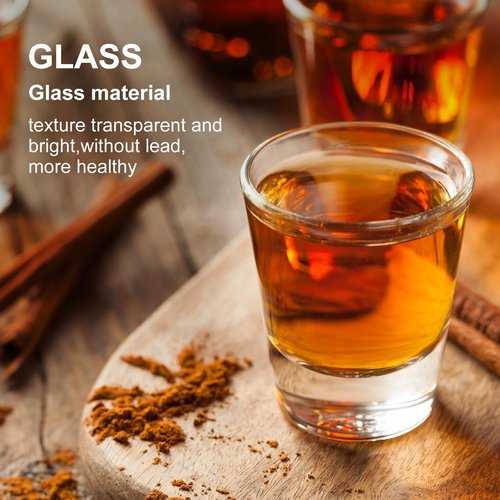 Geosar 100 Pieces Clear Short Shot Glasses Bulk 1.5 oz Mini Round Shot Glasses Heavy Base Small Glass Cups for Wedding Party, Water, Juice, Milk, Coffee, Drinking(Classic Style)