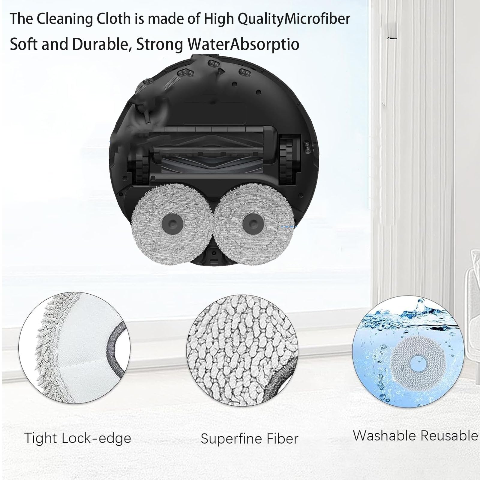 Replacement Parts for MOVA P50 Pro Ultra: MOVA P10 Vacuum Cleaner 18pcs Accessories kit, 2 Main Brushes 4 Filter 4 Dust bag 4 Side Brushes 4 Mop Pads