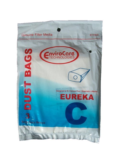 EnviroCare Replacement Vacuum Cleaner Dust Bags Designed to fit Eureka Type C Canisters 3 pack