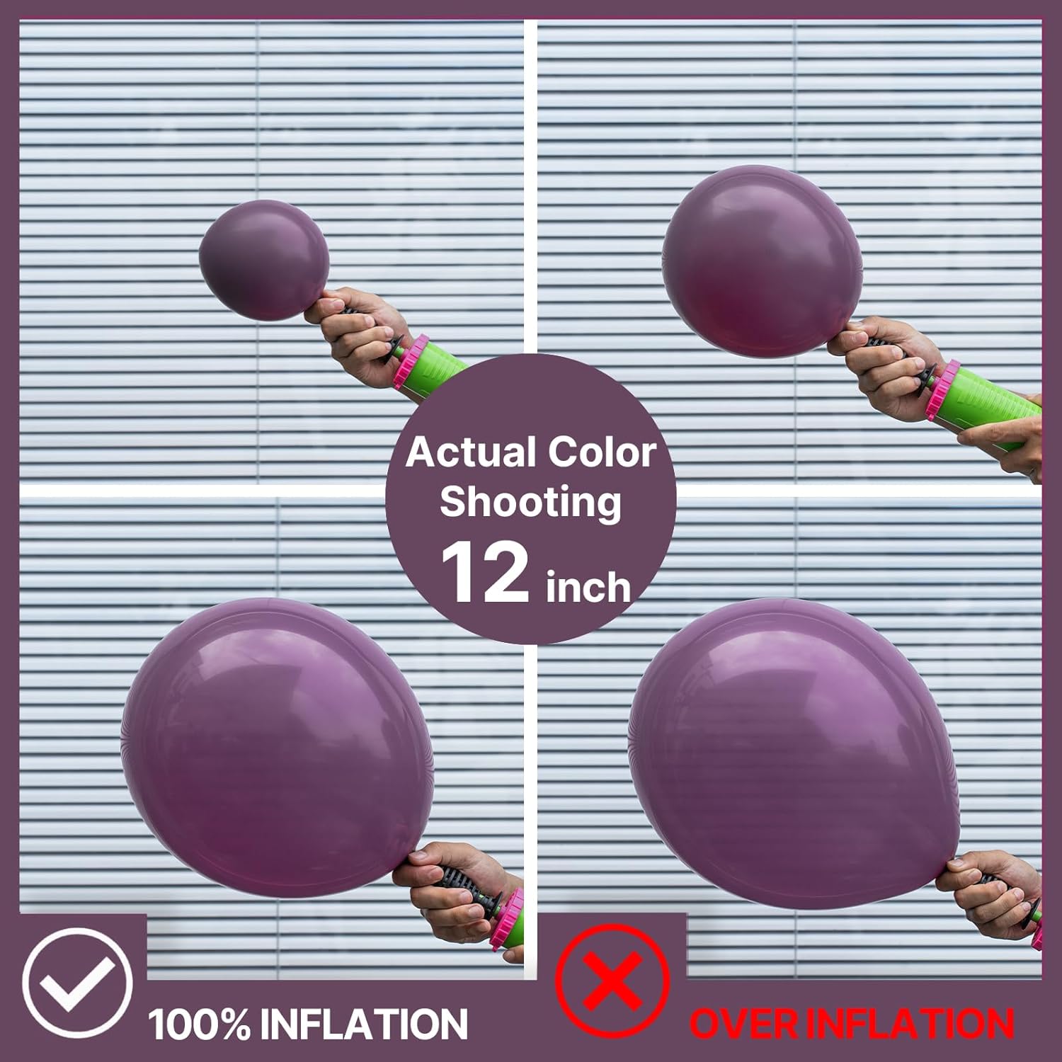PartyWoo Dusty Purple Balloons - 50 Pcs 12 Inch Matte Latex for Weddings & Celebrations