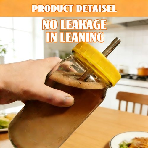 Mason Jar Lids, 6 Pack Wide Mouth Mason Jar Lid with Straw Hole for Ball Caning Jar - Drinking Coffee, Smoothies, Boba-Milk Tea, Dishwasher-safe & Leak-proof