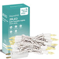 Heyworld Slow Twinkle Lights, 20 Led Soft Twinkling Mini Christmas String Lights on White Wire Cord, UL Approved 7 Ft,Connect Up to 100 Sets, Indoor Outdoor Use, Warm White