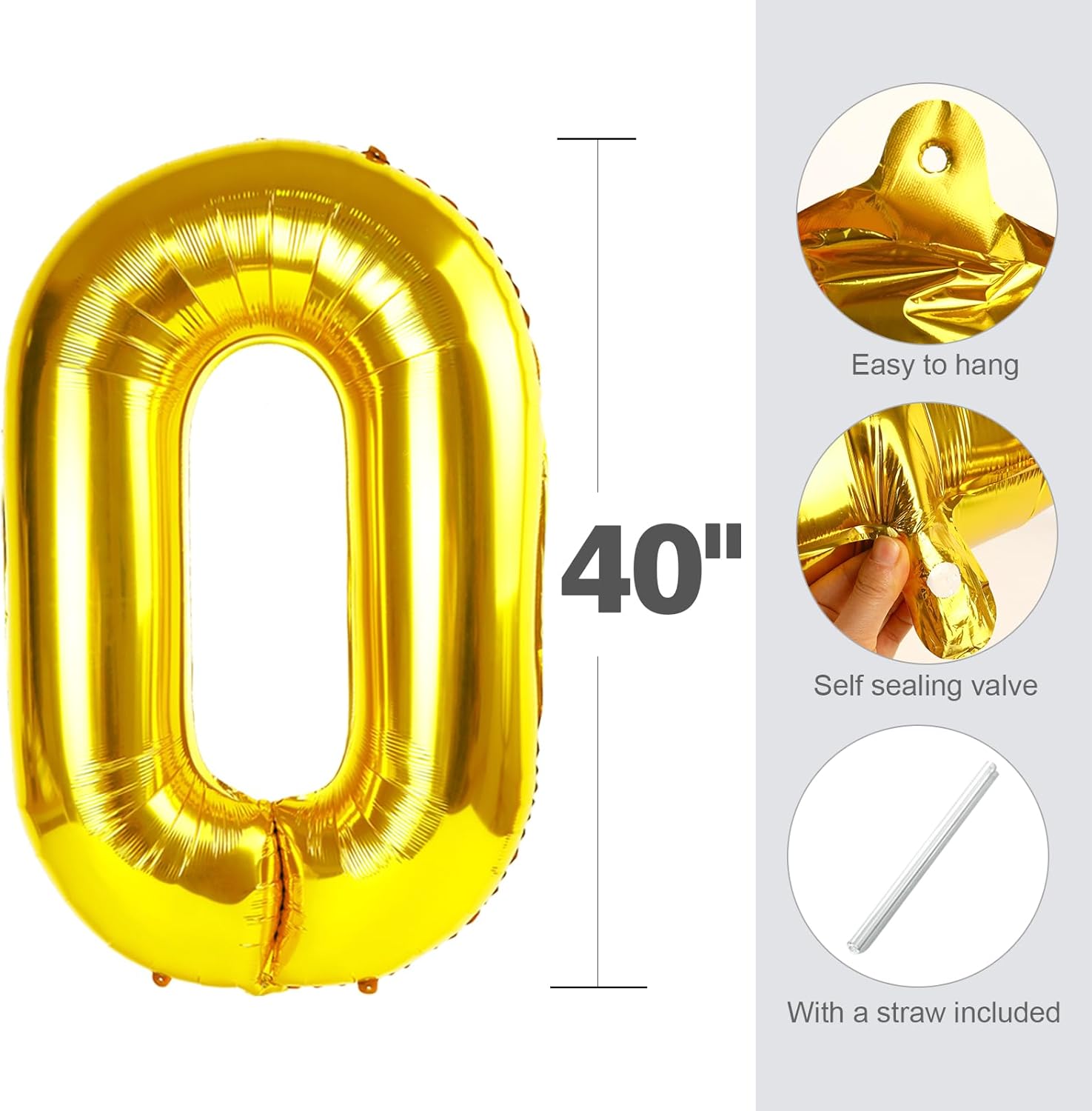 27-Inch Gold Number Balloons by [Brand Name] - Perfect for Birthday, Wedding, and Graduation Celebrations