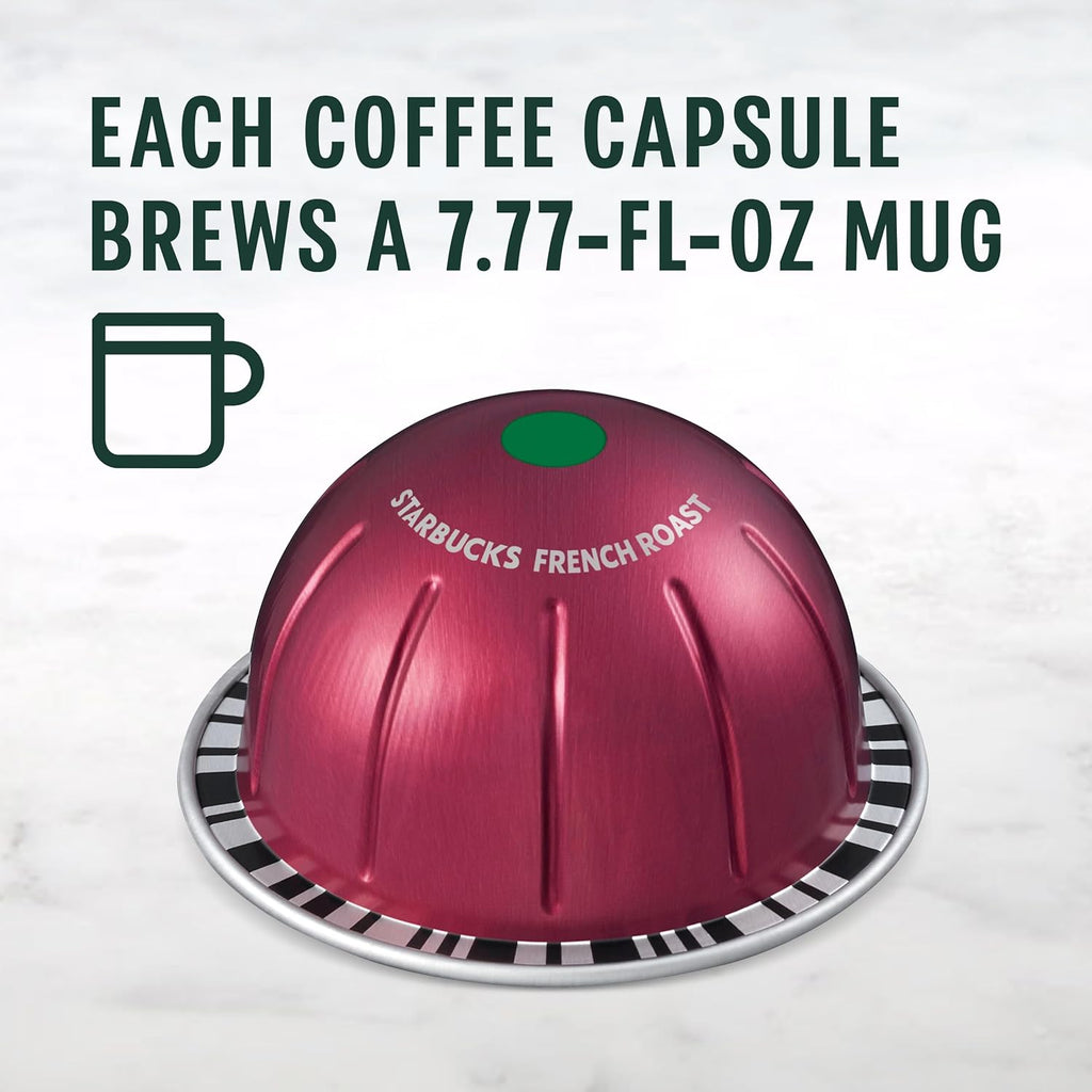 Starbucks by Nespresso Vertuo Coffee Pods - French Roast Dark Roast, 32-Count, Brews 7.8 Oz.