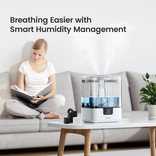 MORENTO Humidifier Replacement Water Filters 10 Pack & Aroma Pads 10 Pack for MR6w Humidifier, Top Fill Humidifiers Filters to Improve Humidification Efficiency