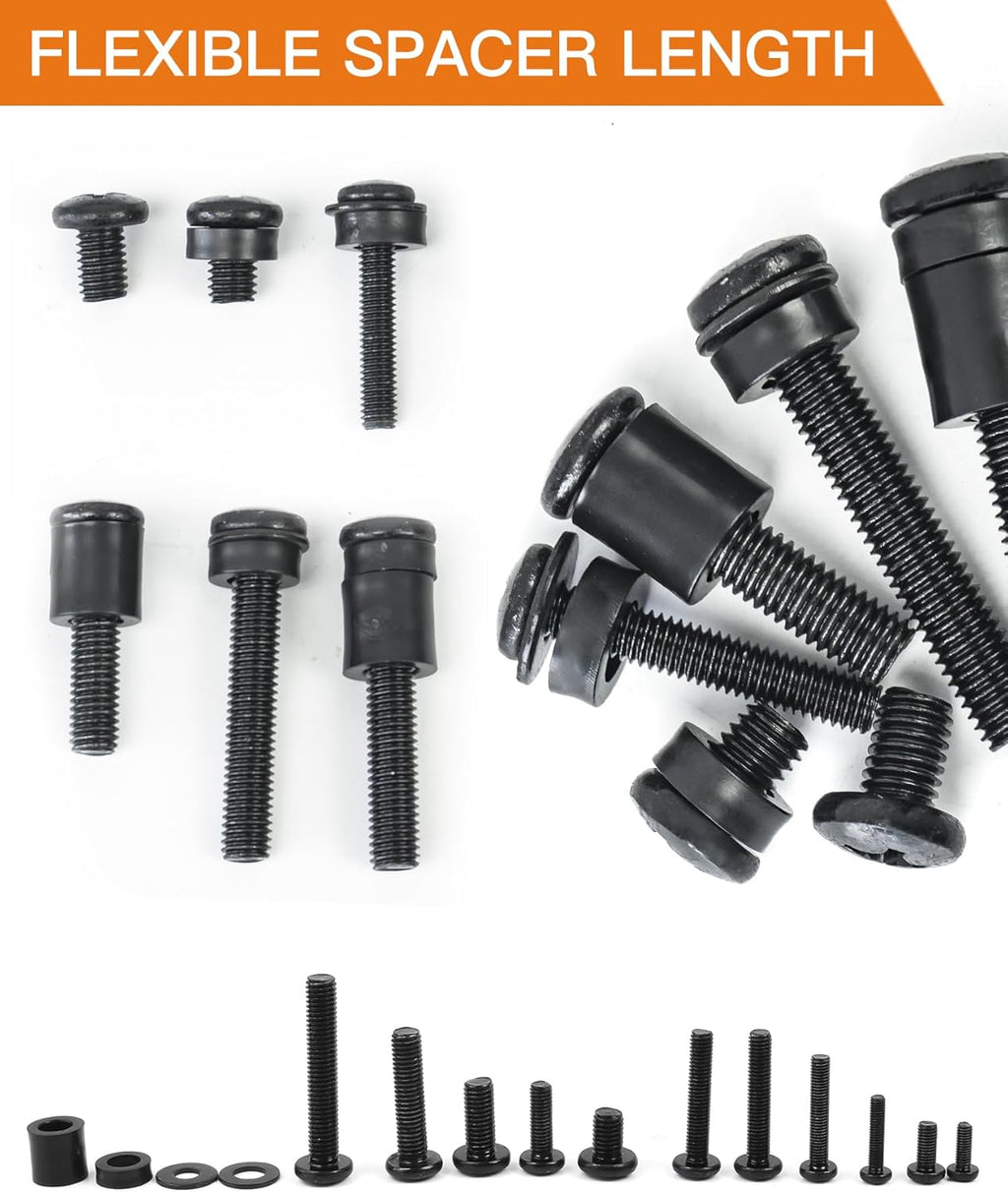 Universal TV Mounting Hardware Kit by [Brand Name] - M4 M5 M6 M8 Screws, Washers & Spacers for VESA Mounts, Fits TVs up to 80 Inches