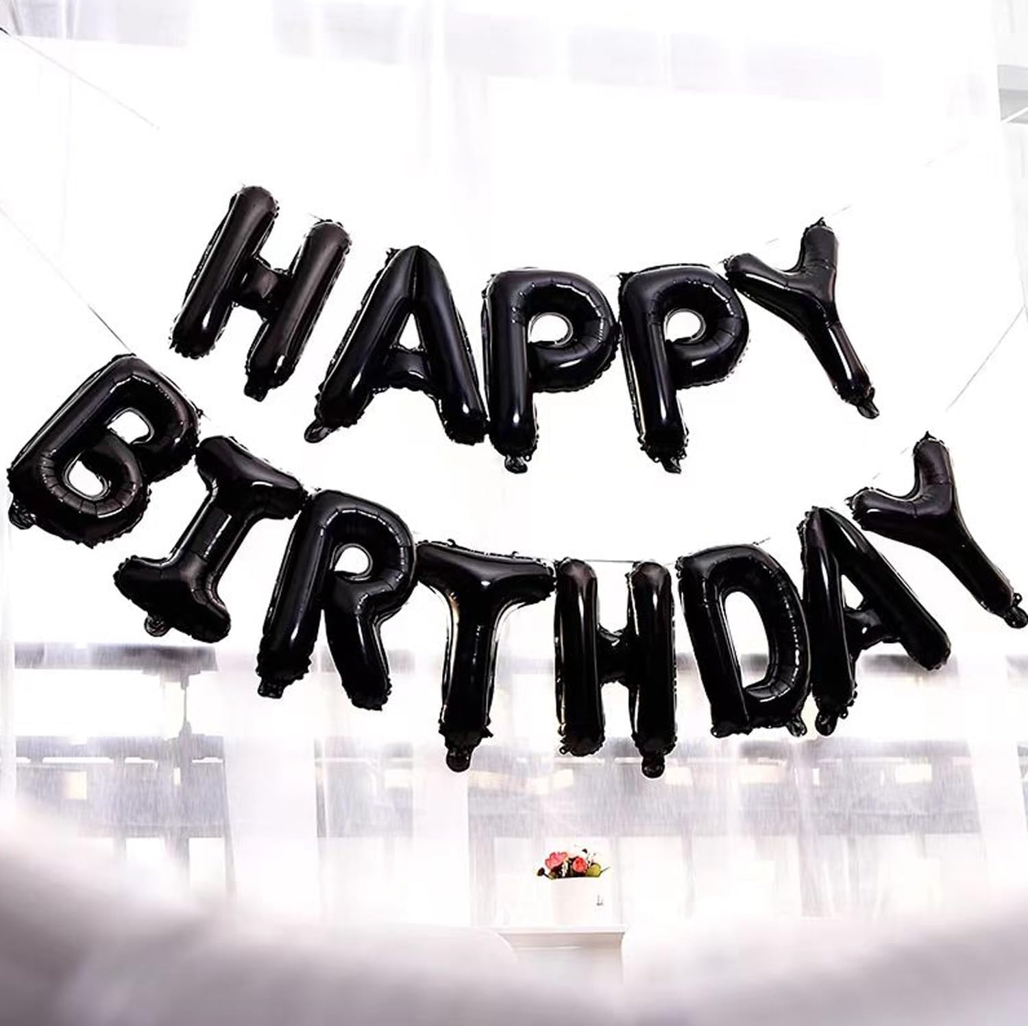 Skiennix 16" Foil Personalized Name Balloons - Custom Mylar Letters & Numbers for Birthdays, Graduations, Weddings | 85 PCS, Black