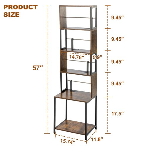 Aquzee DVD Shelf, Wooden CD Storage Rack, CD Holder with Adjustable Dividers, DVD Tower Rack, Media Storage Shelf for CDs/DVDs, Books, Video Games, Suitable for Living Room, Bedroom, Home Office