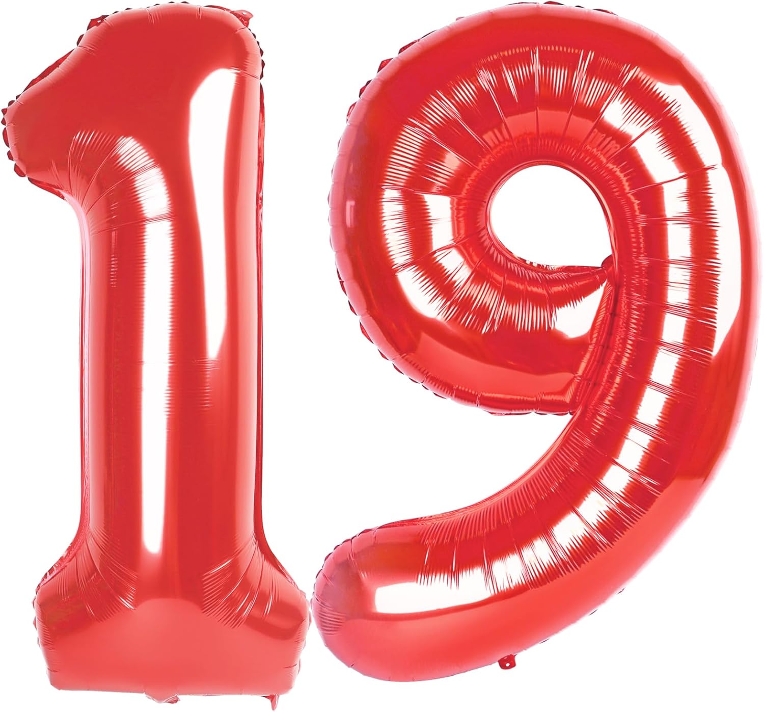 Red Number 19 Balloon - 40-Inch Foil Birthday Decoration for Men & Women | Perfect for Parties & Celebrations