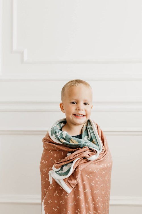 Copper Pearl Atwood Three-Layer Baby Blanket: Soft Quilts for Boys & Girls | Breathable, Cozy Toddler Blanket | Newborn Quilt | 46x46 Premium Polyester/Rayon