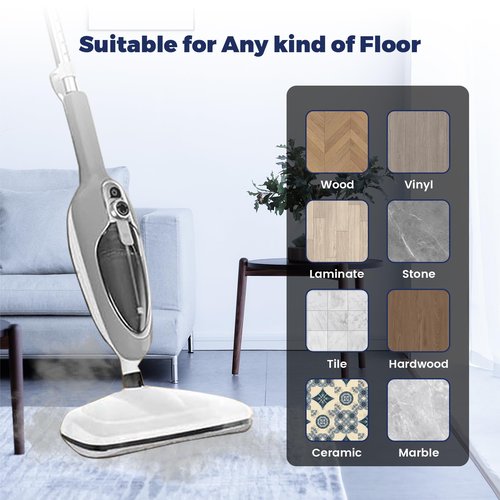 6Pack Steam Mop Replacement Pads Compatible with GorFanty Steam Mop Model GF-6610B/GF-6610, Highly Absorbent Microfiber Steam Pads Washable Reusable for Floor Cleaning