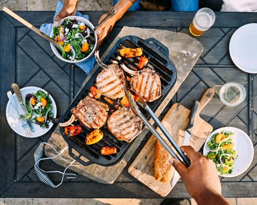 Lodge Cast Iron Grill - Sportsman's Pro Design for Perfect Outdoor Cooking | Durable & Versatile