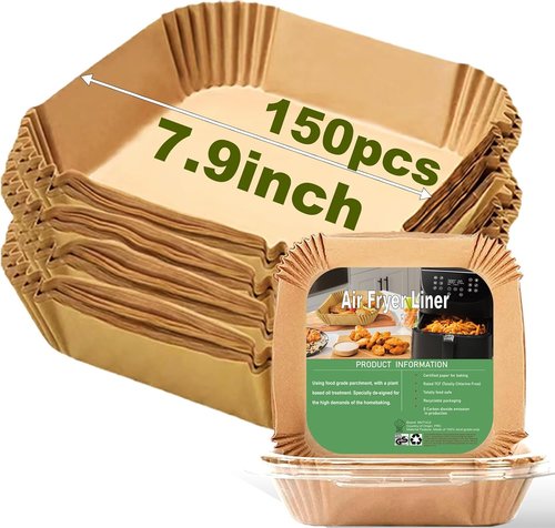 Instant Pot Vortex Plus Air Fryer Liners - 150 Pcs Disposable Parchment Paper, 7.9 Inches for 3-6QT