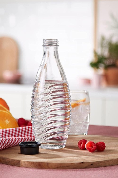 sodastream - Carbonating Carafe for Aqua Fizz machines | Eco-Friendly Reusable Glass Bottle | Keeps Sparkling Water Fresh | Dishwasher Safe | 24 Fl Oz | NOT compatible with other machines