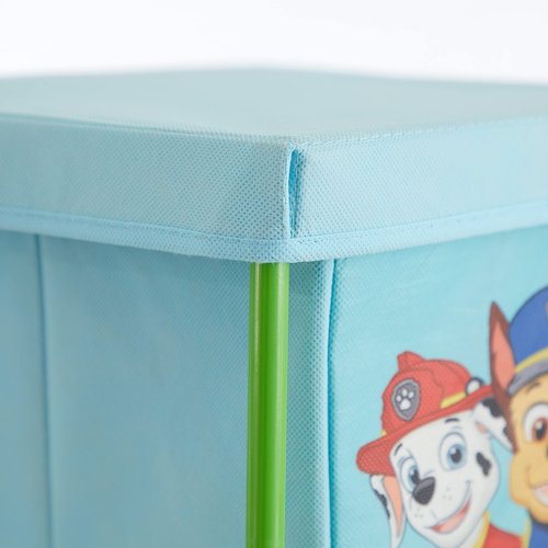 Nickelodeon Paw Patrol 3-Tier Fabric Storage Organizer with 3 Cubes & Lid, Kids Toy Storage Bins for Bedroom, Playroom & Nursery