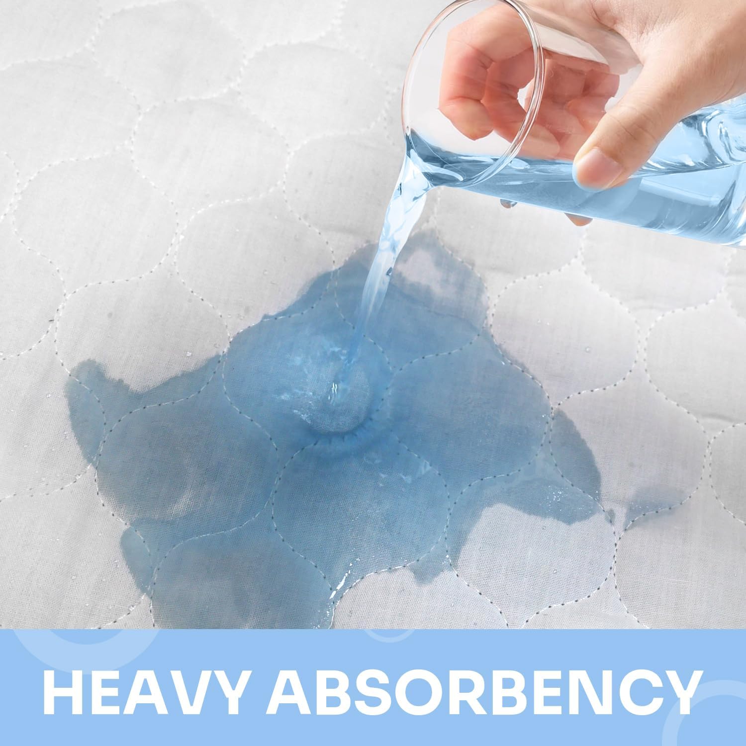 Regine Switzerland Heavy Absorbency Bed Pad - Washable Incontinence Underpads, 34"X36" (4 Pack)