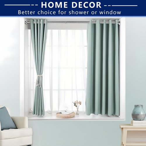 ZYKORT Shower Curtain Rod 28-75 Inch, Heavy-Duty Tension Rod, Non-Slip, Rustproof Stainless Steel, No Drilling Extendable Rod for Bathroom, Window & Closet.