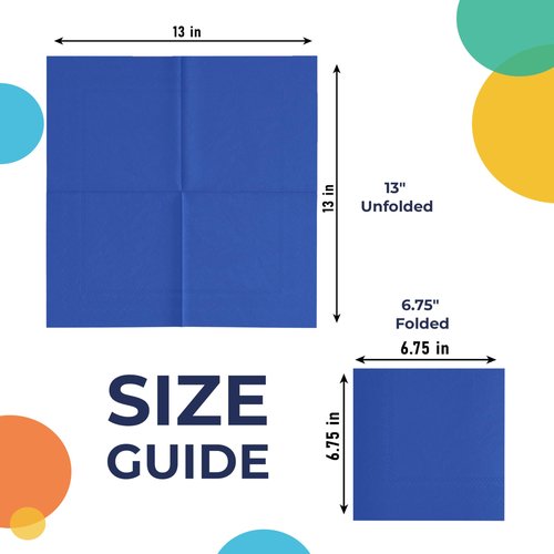 Party Solids Dark Blue Napkins Disposable Everyday 100 Pcs 2 Ply Dark Blue Dinner Napkins Bulk For Parties & Party Supplies